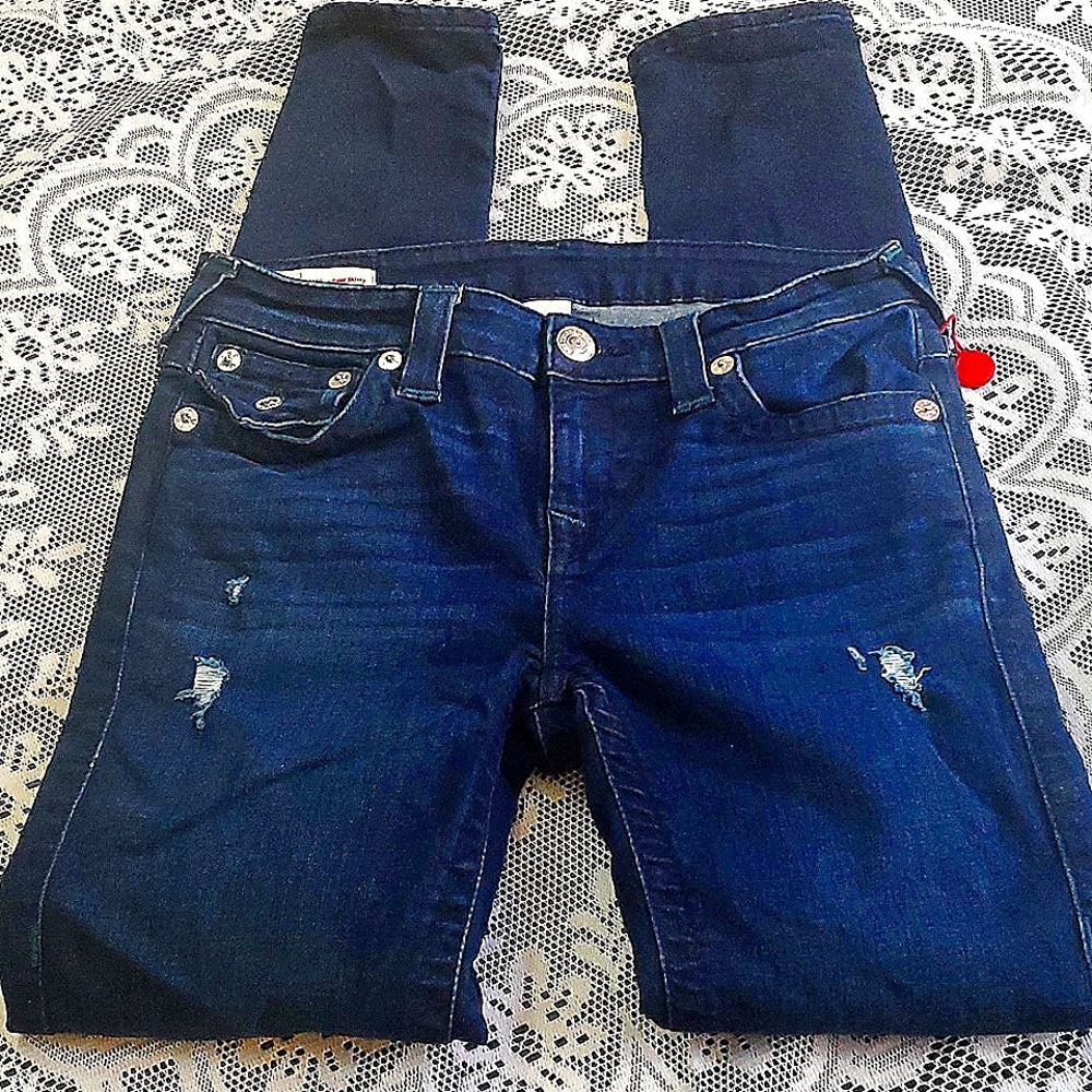 True Religion, "Halle: Mid Rise Super Skinny," Jeans, Size 28